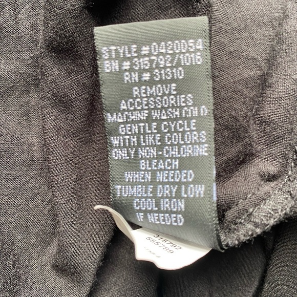 AB Studio Scoop Neckline Black Sheer Poncho with Inner Tank Top, Sz: Medium - Picture 6 of 8